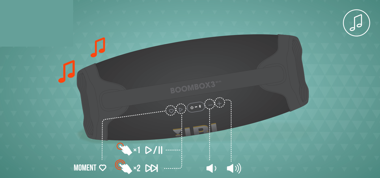 JBL BoomBox 3 Controls