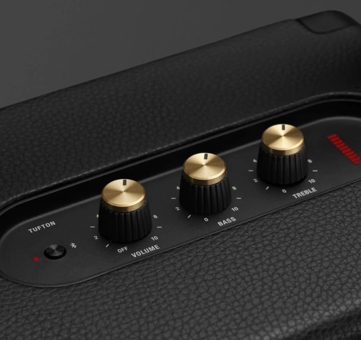 Marshall Tufton Portable Bluetooth Speaker Controls