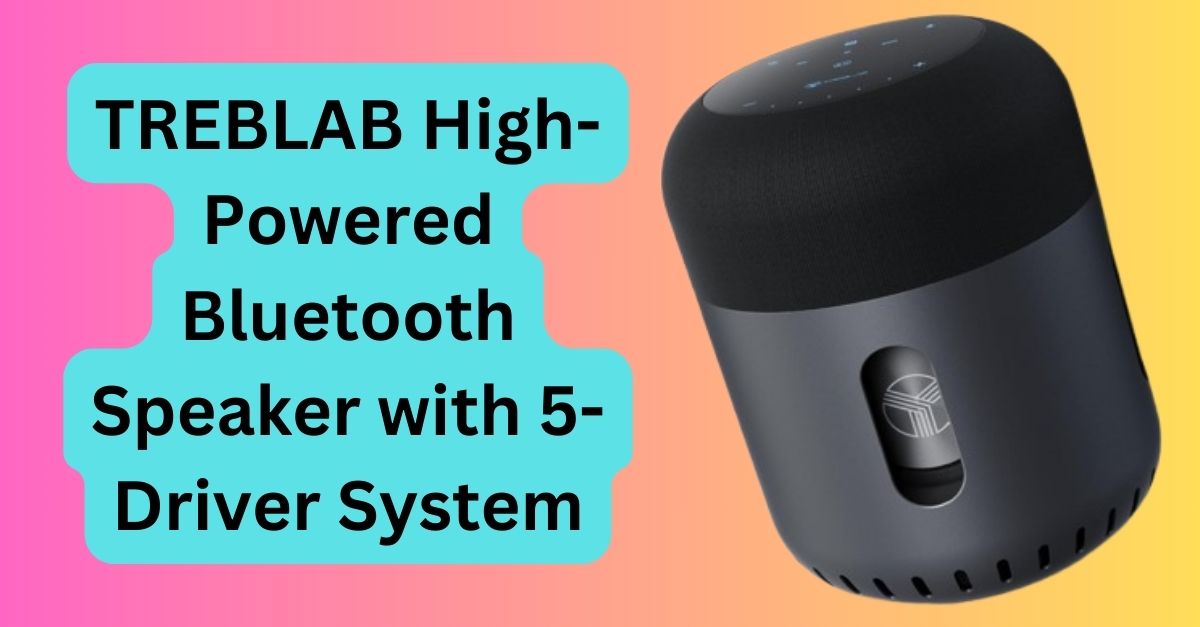 TREBLAB High-Powered Bluetooth Speaker with 5-Driver System